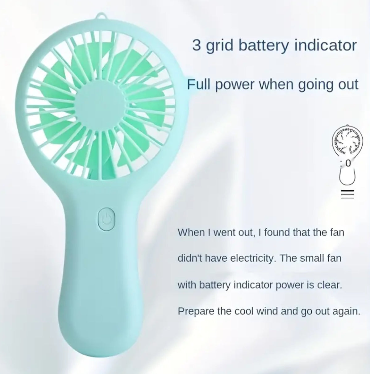 Rechargeable Handheld Fan - Portable Mini Fan