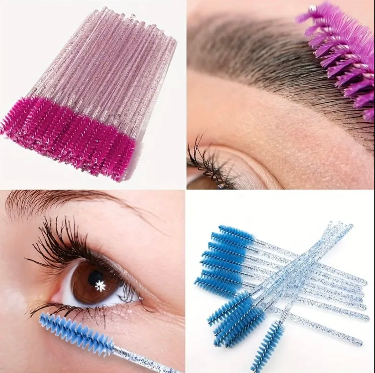 Mascara Wand - Glitter Lash Spoolie (50 pack)