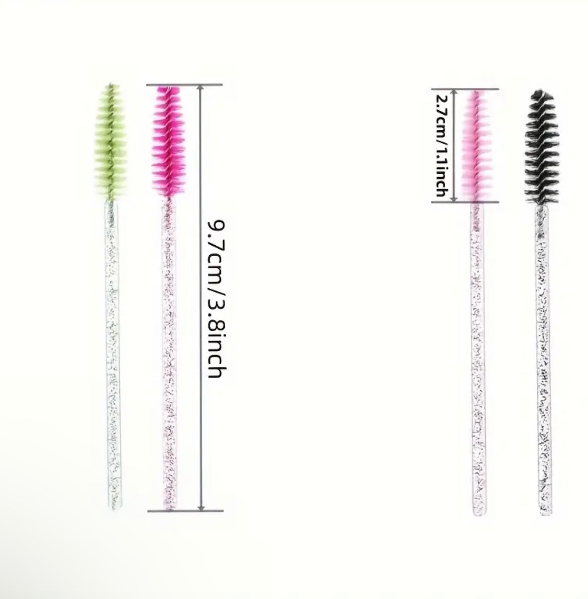 Mascara Wand - Glitter Lash Spoolie (50 pack)