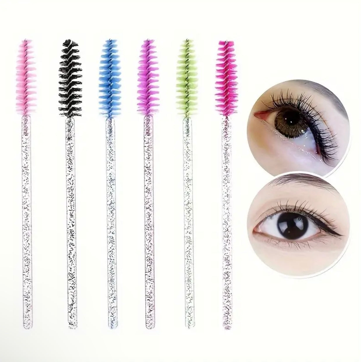 Mascara Wand - Glitter Lash Spoolie (50 pack)